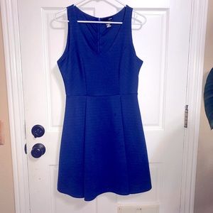 Blue fit and flare dress, Medium